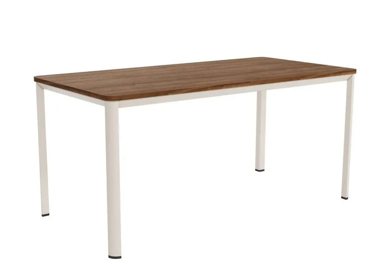 Mesa de Comedor Patas Marfil Fija de 180 cm metal-Melamina ONEA