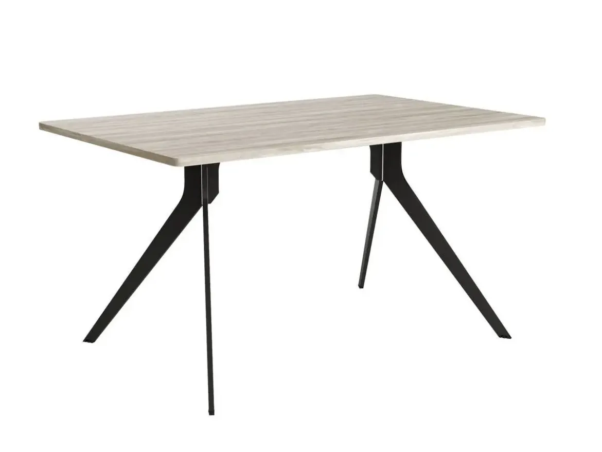 Mesa de Comedor Patas NegrasFija de 140 cm metal-Melamina ISEO