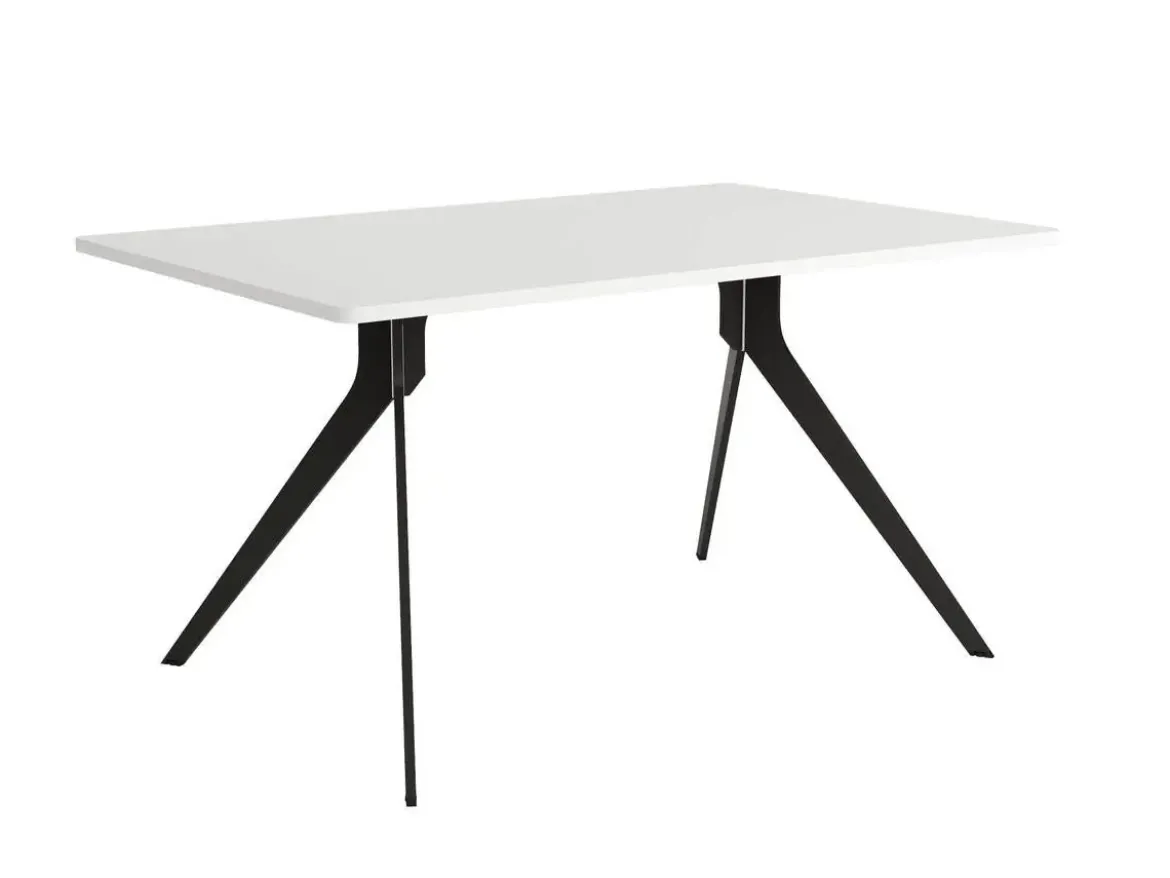Mesa de Comedor Patas NegrasFija de 180 cm metal-Melamina ISEO