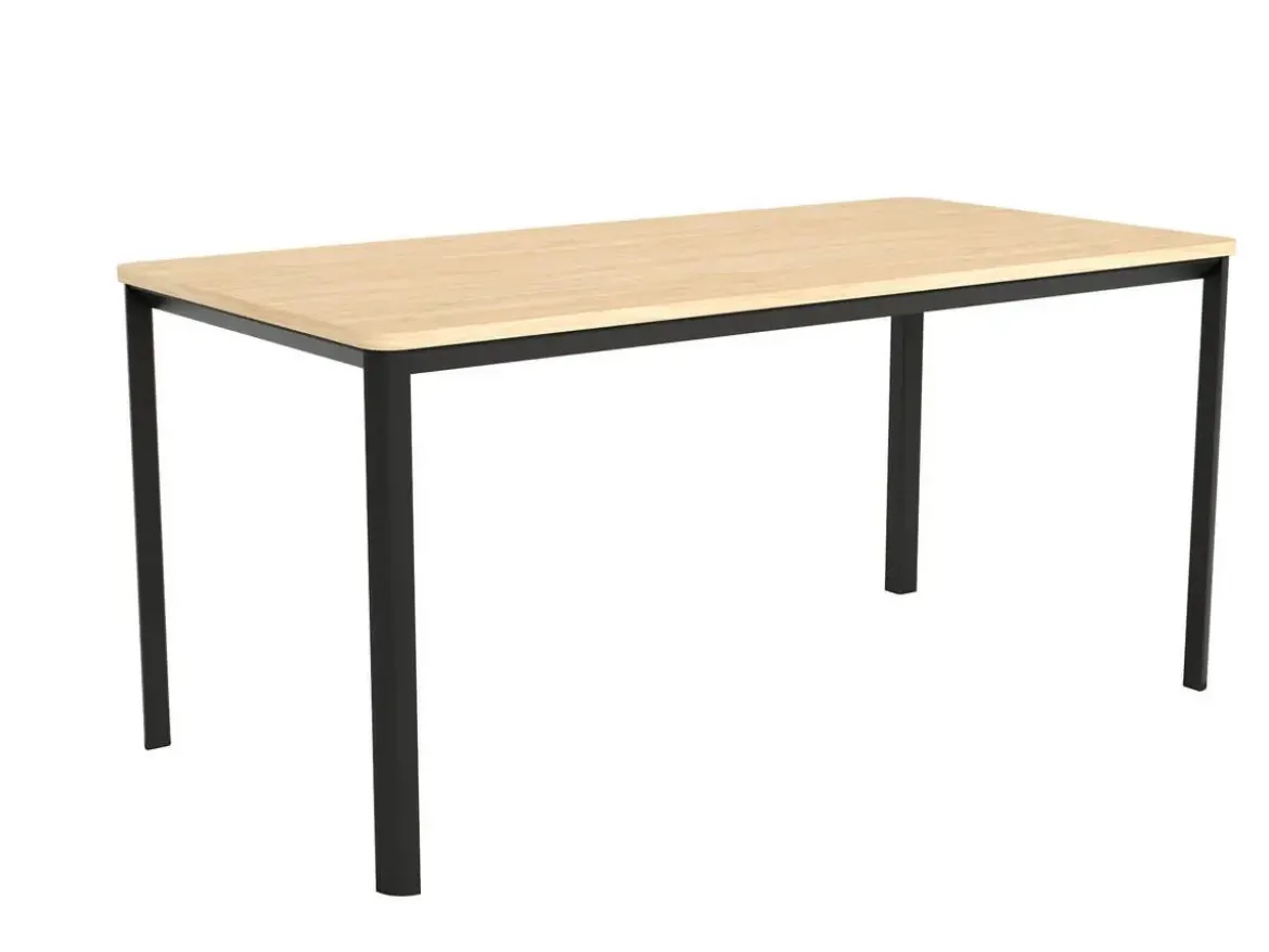 Mesa de Comedor Patas Negras Fija de 160 cm metal-Melamina ONEA