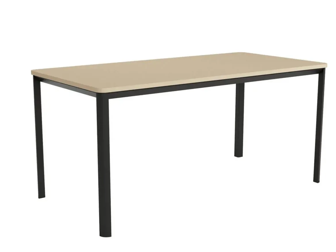 Mesa de Comedor Patas Negras Fija de 160 cm metal-Melamina ONEA