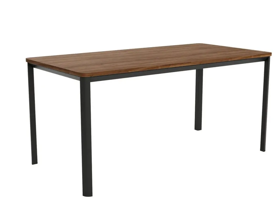 Mesa de Comedor Patas Negras Fija de 180 cm metal-Melamina ONEA