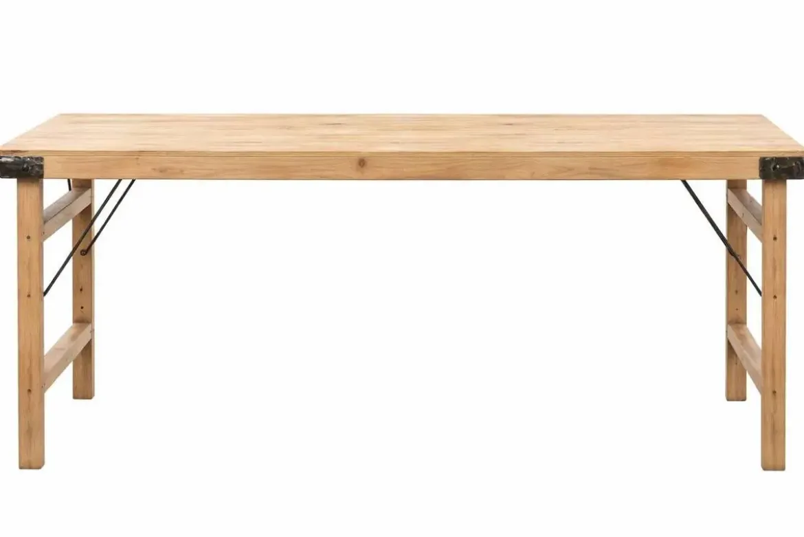 Mesa de Comedor Plegable de Madera Reciclada 180 cm MB-229857