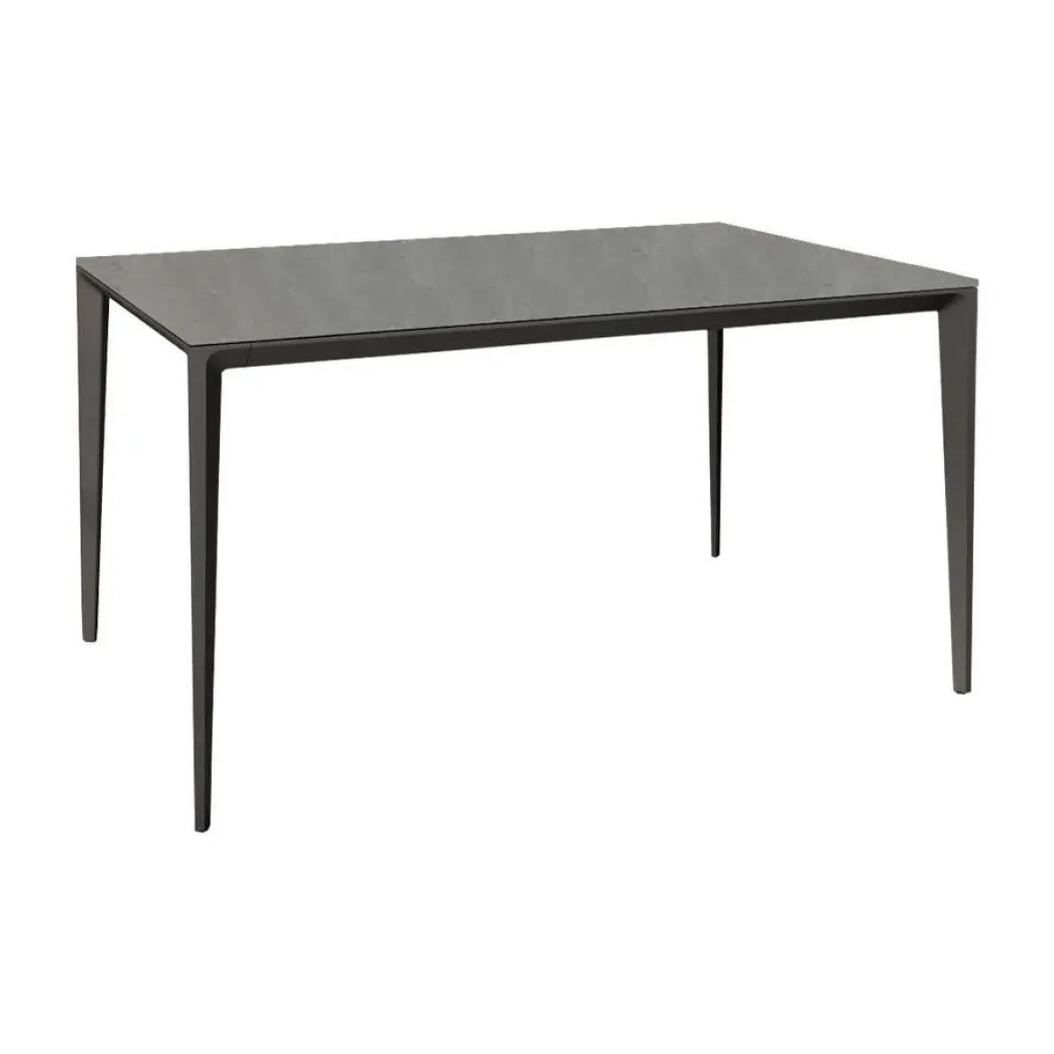 Mesa de Comedor Rectangular 160 cm Porcelánico y Metal Negro Cortés