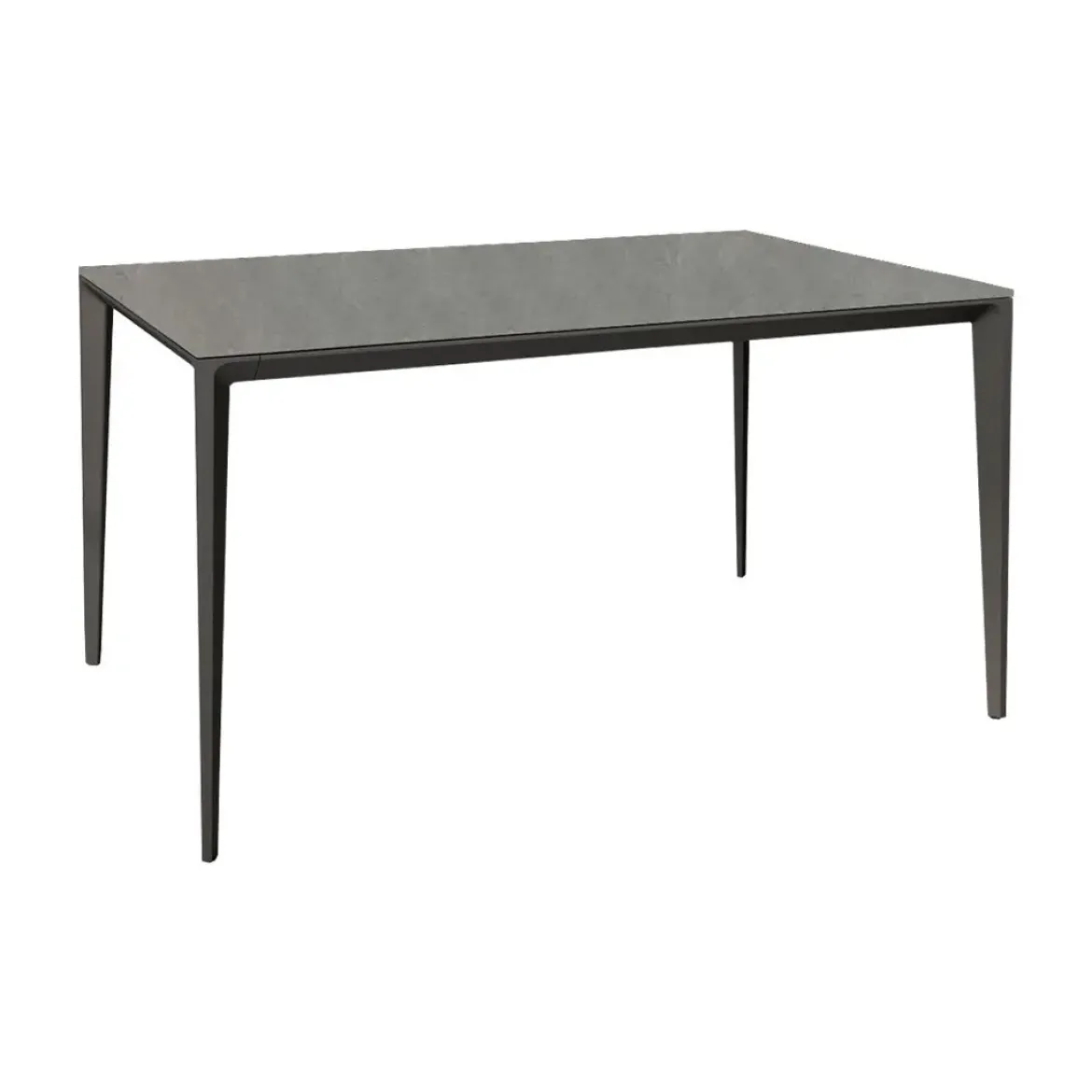 Mesa de Comedor Rectangular 180 cm Porcelánico y Metal Negro Cortés