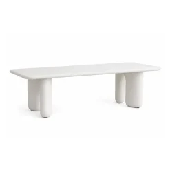 Mesa de Comedor Rectangular de Melamina y MDF Blanca MB-228503