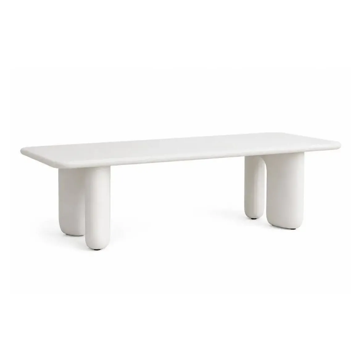 Mesa de Comedor Rectangular de Melamina y MDF Blanca MB-228503