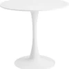 Mesa de Comedor Redonda Blanca en Polipropileno TURIN MBLMES0000022A