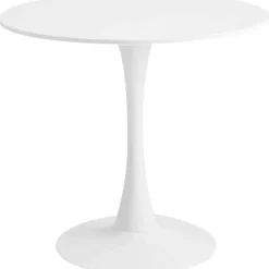 Mesa de Comedor Redonda Blanca en Polipropileno TURIN MBLMES0000022A