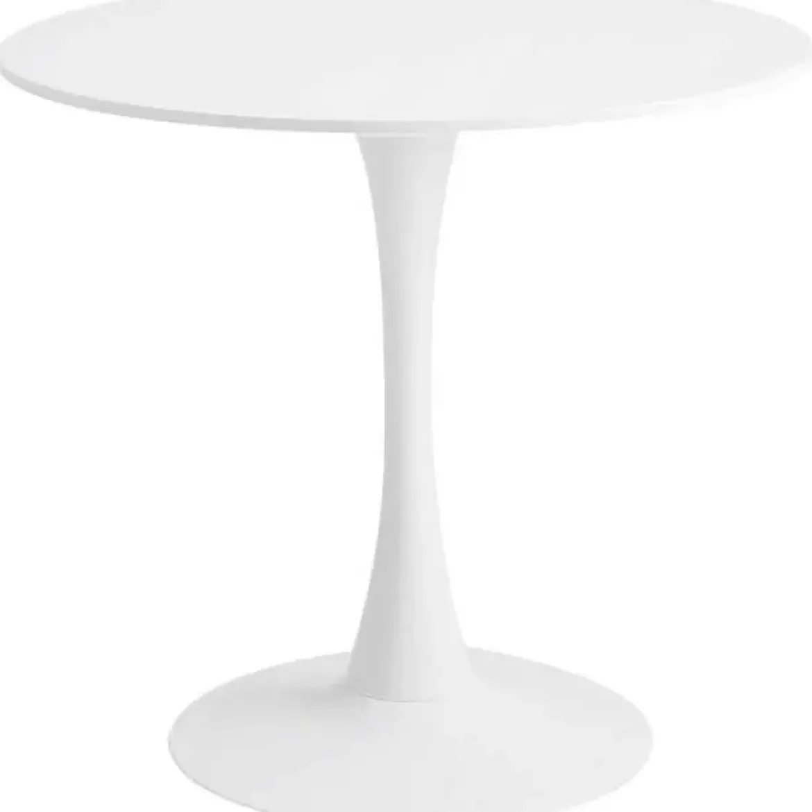 Mesa de Comedor Redonda Blanca en Polipropileno TURIN MBLMES0000022A