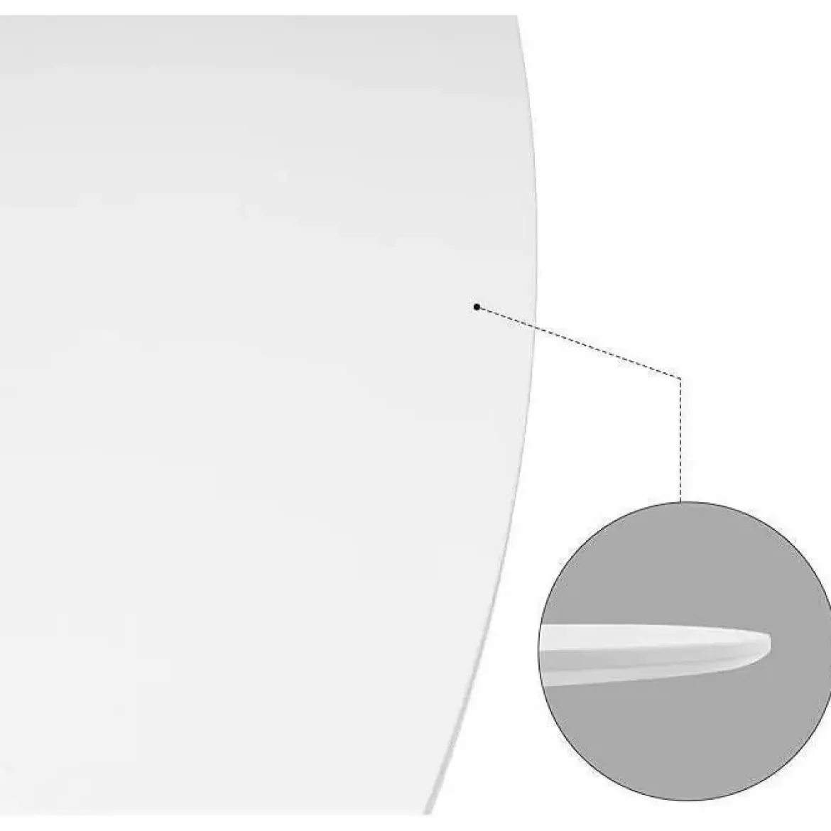 Mesa de Comedor Redonda Blanca en Polipropileno TURIN MBLMES0000022A