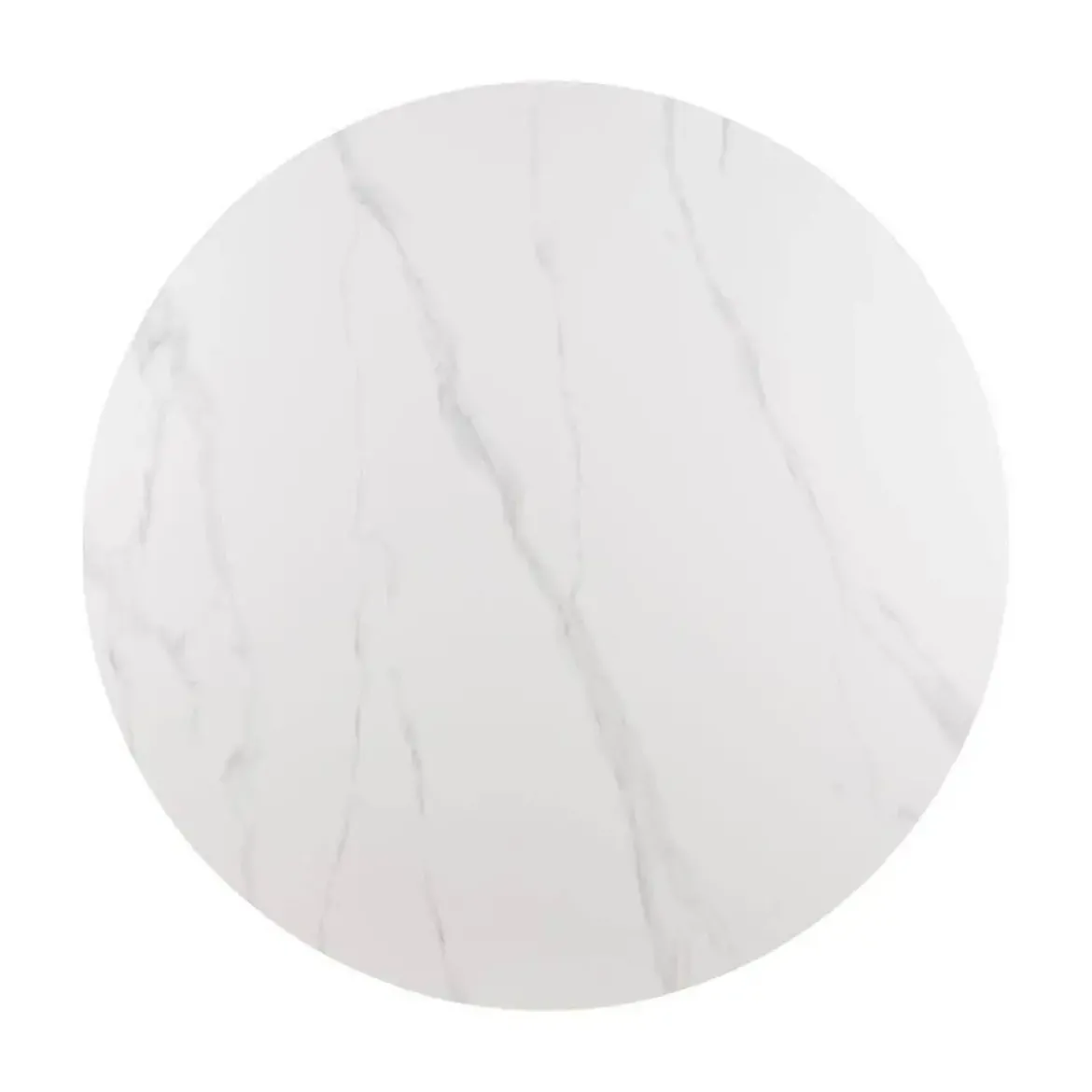 Mesa de Comedor Redonda Blanca y Natural120 cm 612351