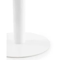 Mesa de Comedor Redonda 80 cm Blanca con Pie Central Metálico GABAR 11452