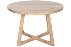 Mesa de Comedor Redonda 115 cm de Madera de Acacia MB-219457