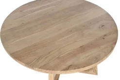 Mesa de Comedor Redonda 115 cm de Madera de Acacia MB-219457
