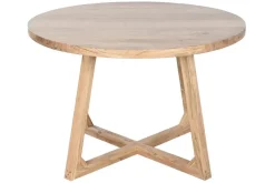 Mesa de Comedor Redonda 140 cm de Madera de Acacia MB-227284