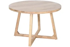 Mesa de Comedor Redonda 140 cm de Madera de Acacia MB-227284