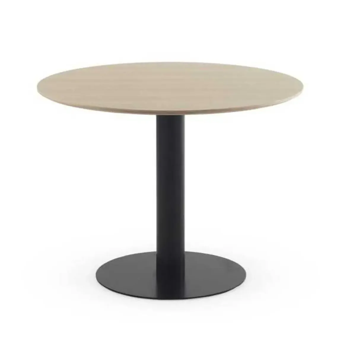 Mesa de Comedor Redonda 100 cm Fresno con Pie Central Metálico GABAR 11454