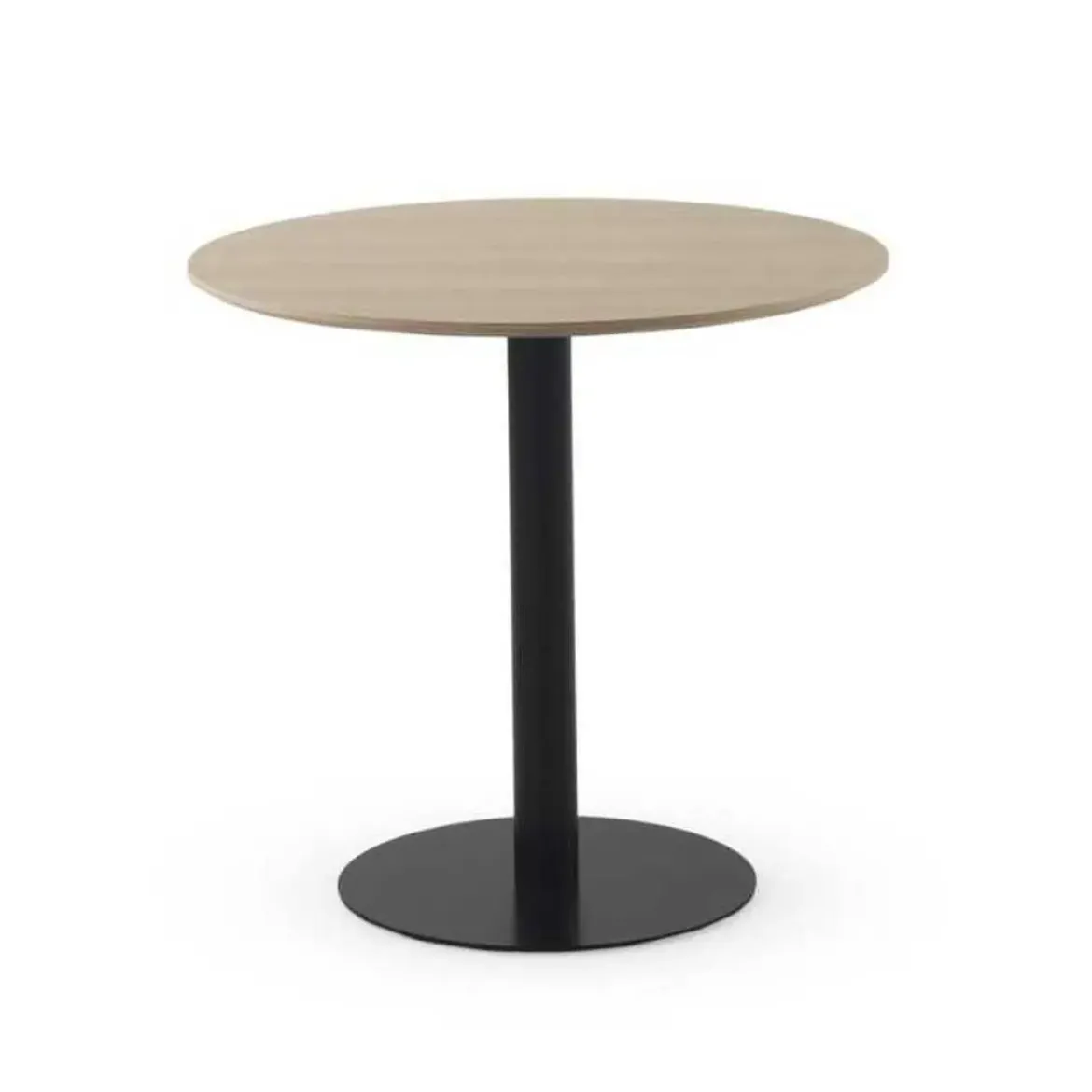 Mesa de Comedor Redonda 80 cm Fresno con Pie Central Metálico GABAR 11451
