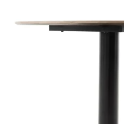 Mesa de Comedor Redonda 80 cm Fresno con Pie Central Metálico GABAR 11451