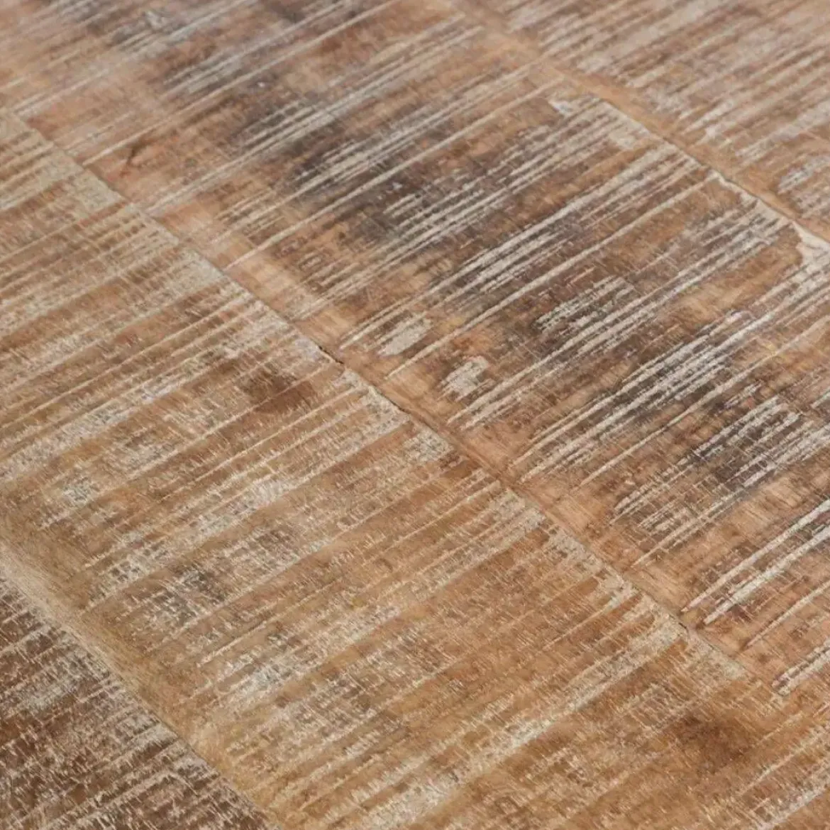 Mesa de Comedor Redonda con Efecto Decapé 94911