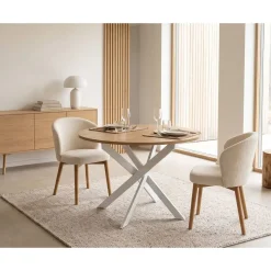 Mesa de Comedor Redonda con Patas de Metal NEXO