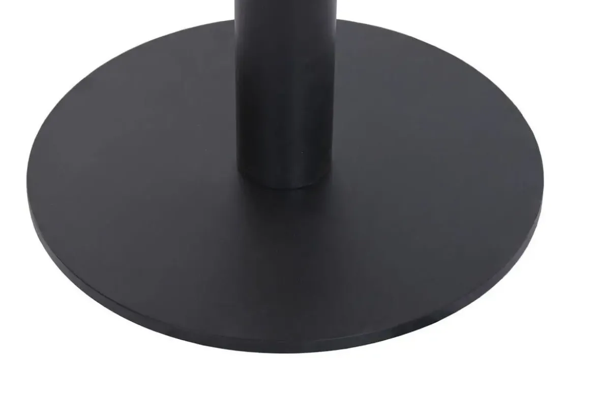 Mesa de Comedor Redonda de Acacia con Base de Metal MB-227286