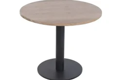 Mesa de Comedor Redonda de Acacia con Base de Metal MB-227286