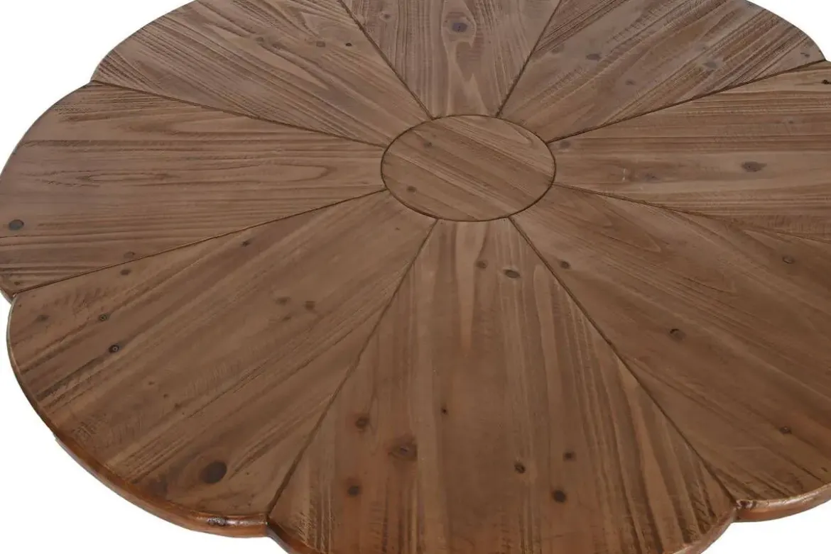Mesa de Comedor Redonda de Madera Natural MB-211830