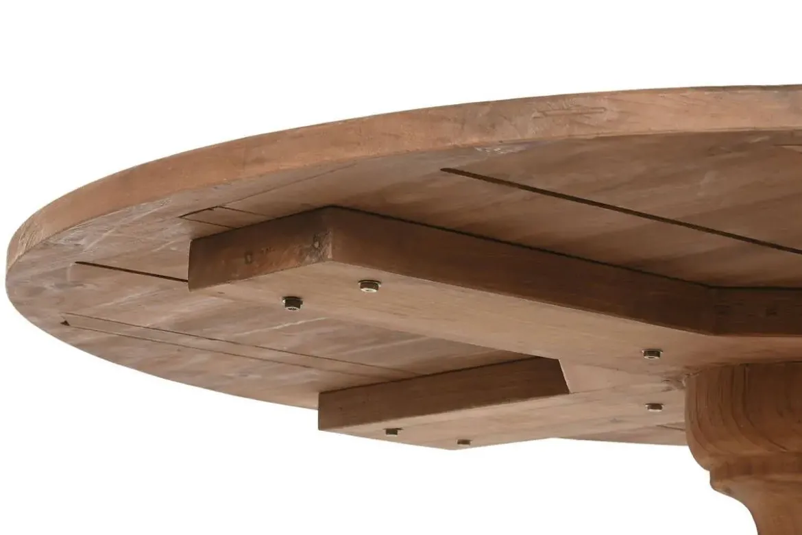 Mesa de Comedor Redonda de Teca Reciclada 140 cm MB-213885