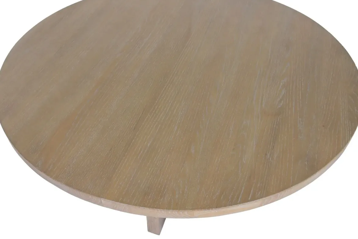 Mesa de Comedor Redonda en Madera de Fresno 135 cm MB-225990