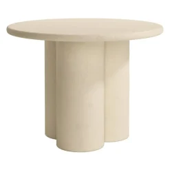 Mesa de Comedor Redonda en Microcemento Beige GAIA CNG120BE