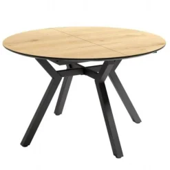 Mesa de Comedor Redonda Extensible 120 cm CANTÁBRICO
