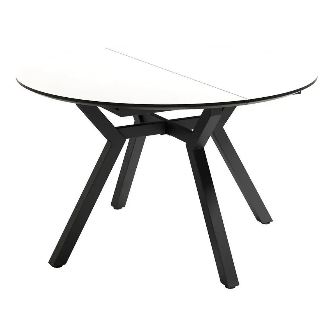 Mesa de Comedor Redonda Extensible 120 cm CANTÁBRICO