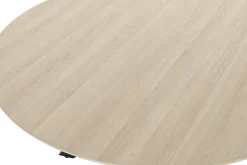 Mesa de Comedor Redonda Roble Claro con Base de Hierro MB-214483