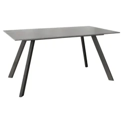 Mesa de Comedor 180x90cm con Estructura de Metal Negro OMAN