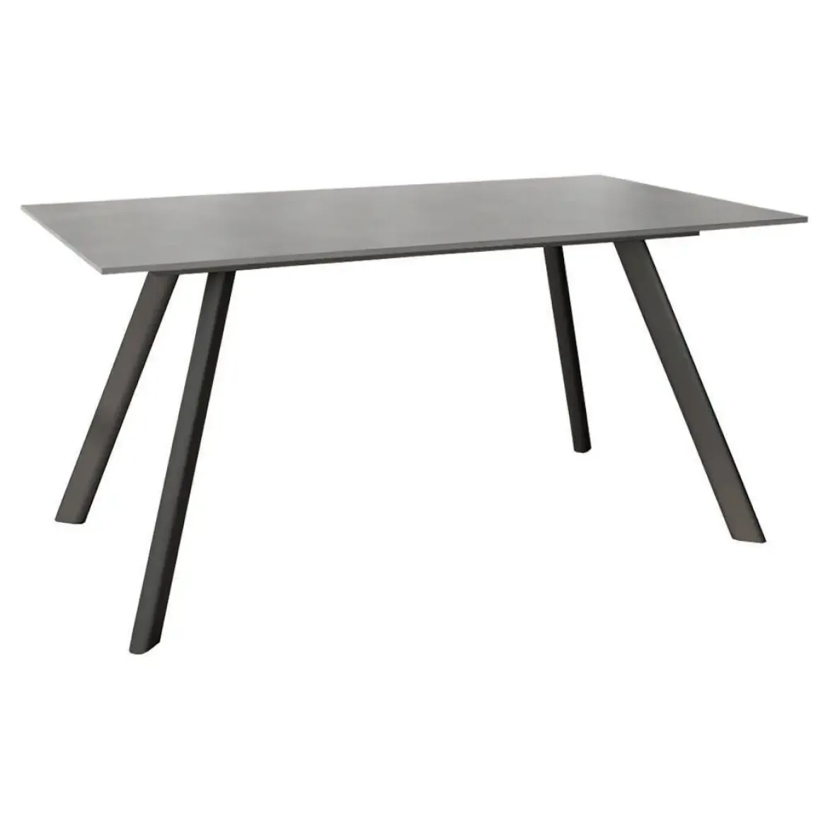 Mesa de Comedor 180x90cm con Estructura de Metal Negro OMAN