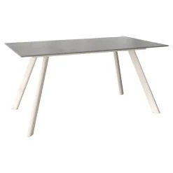 Mesa de Comedor 180x90cm con Estructura de Metal Marfil OMAN