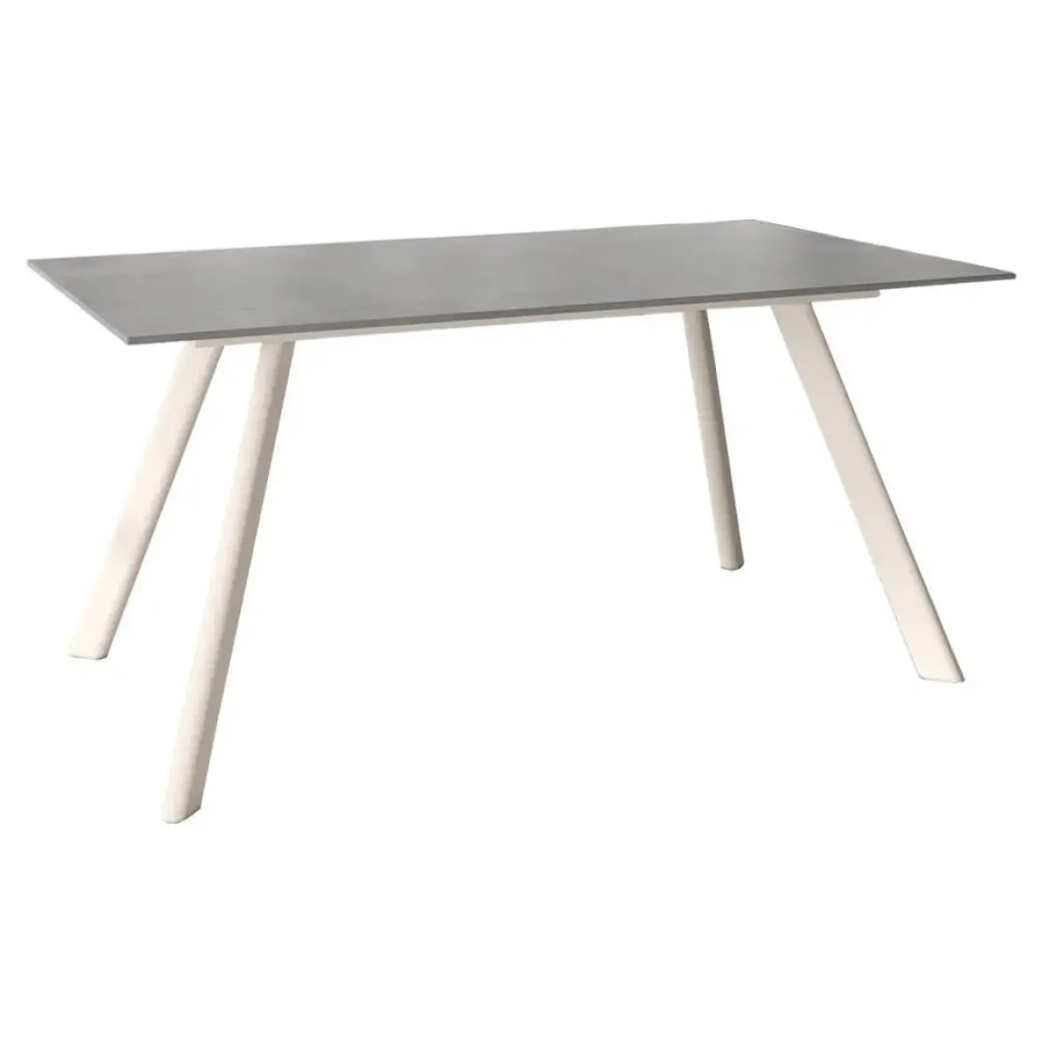 Mesa de Comedor 180x90cm con Estructura de Metal Marfil OMAN
