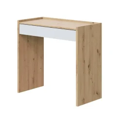 Mesa de escritorio de melamina roble nodi y blanco artik 012319W