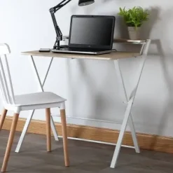 Mesa de Escritorio Plegable con Estructura Metálica BLAKE 10330154