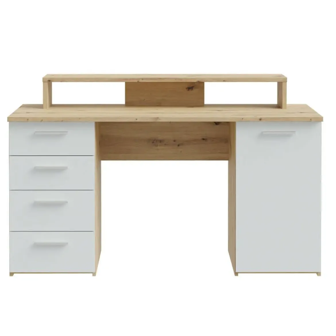 Mesa de Estudio con Almacenaje Artisan Blanco A74
