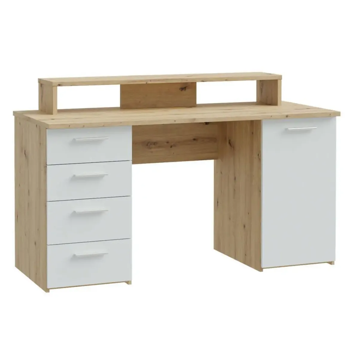 Mesa de Estudio con Almacenaje Artisan Blanco A74