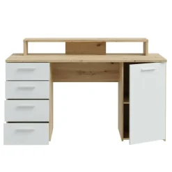 Mesa de Estudio con Almacenaje Artisan Blanco A74