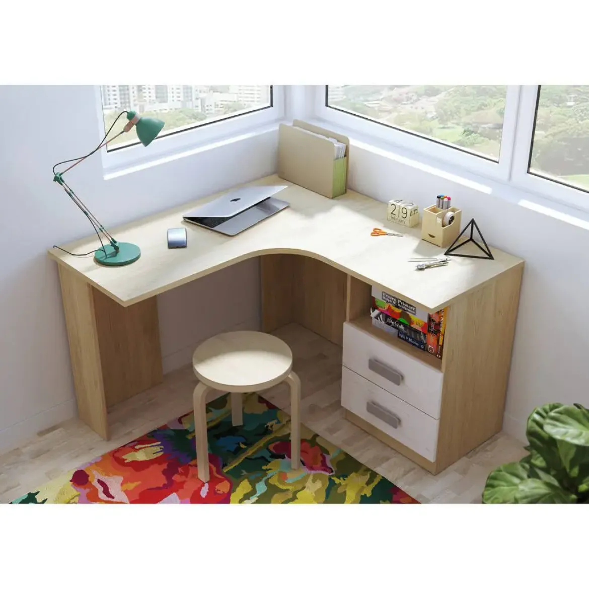 Mesa de Estudio de Rincón con Cajones DONALD