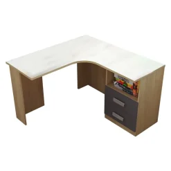 Mesa de Estudio de Rincón con Cajones en Puccini y Grafito DONALD