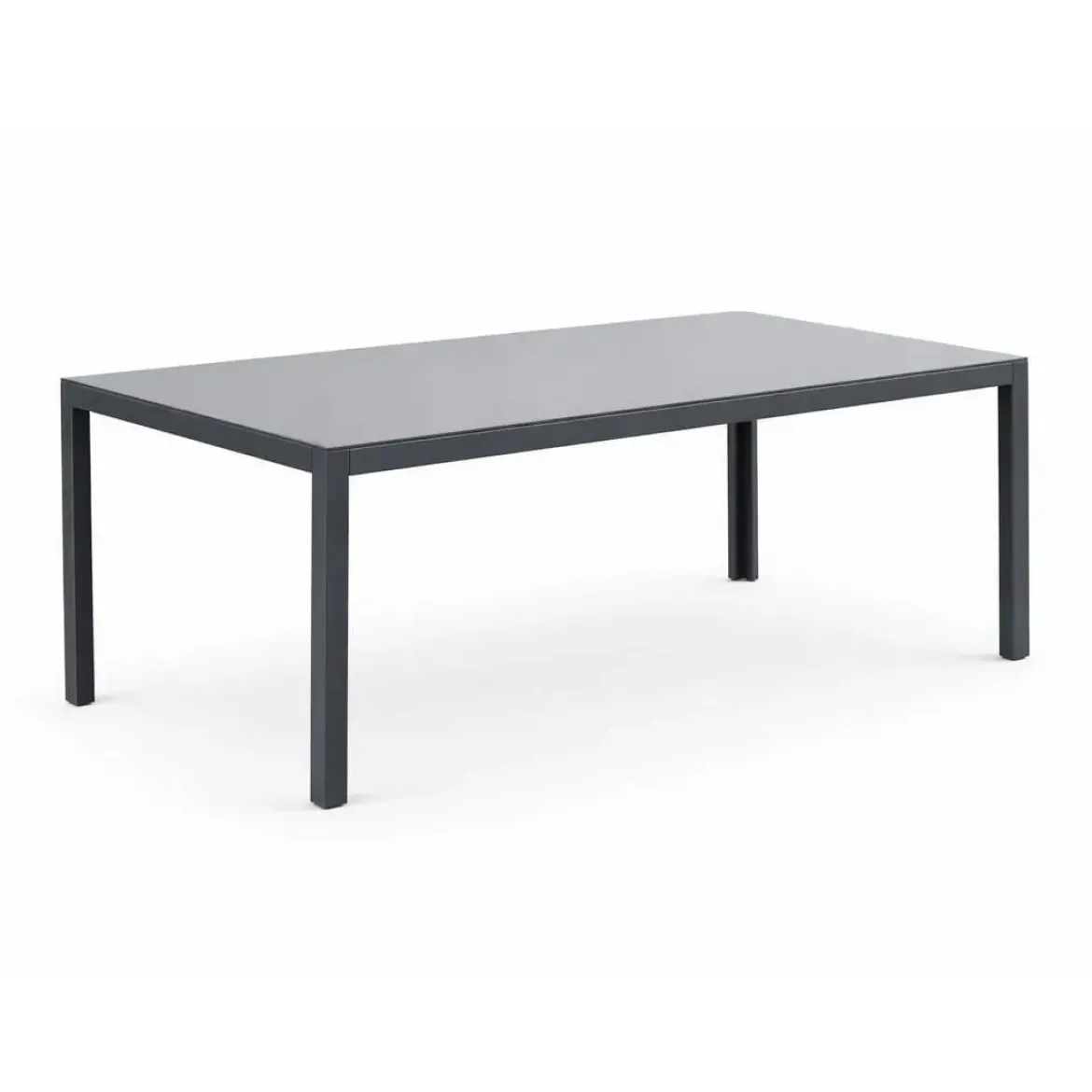 Mesa de Jardin de Aluminio Antracita y Cristal SAIRUS