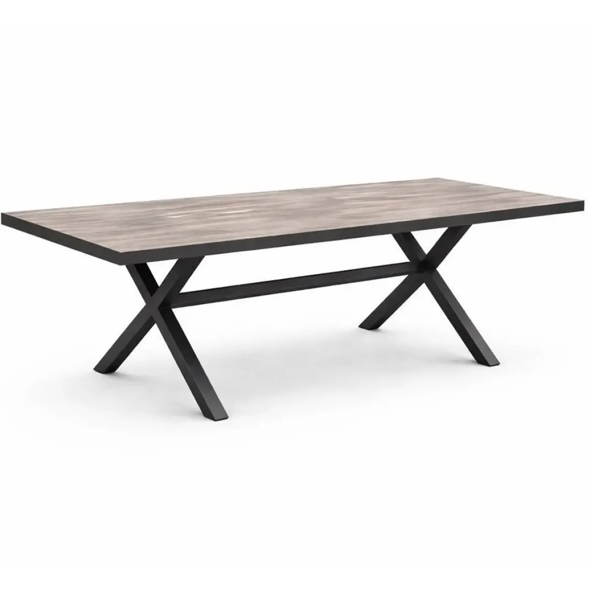 Mesa de Jardín Antracita Cerámica Imitación Madera GALICIA