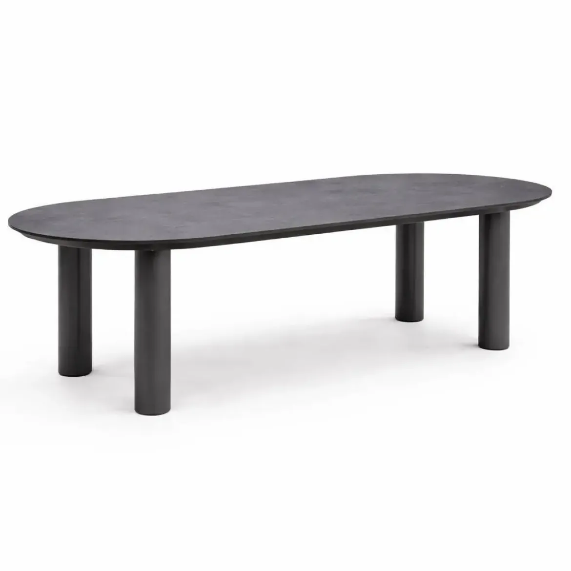Mesa de Jardín Antracita 240 cm Aluminio Mármol ALGECIRAS