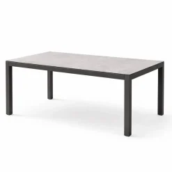 Mesa de Jardín Antracita de Aluminio y Cristal Cerámico RUMANIA